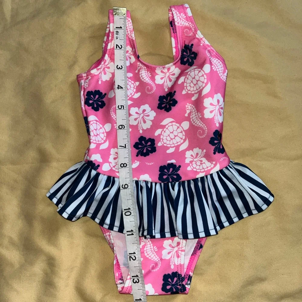 Flap Happy Kids UV 50 NWT Pink Ruffle One Piece Swimsuit Size 12M